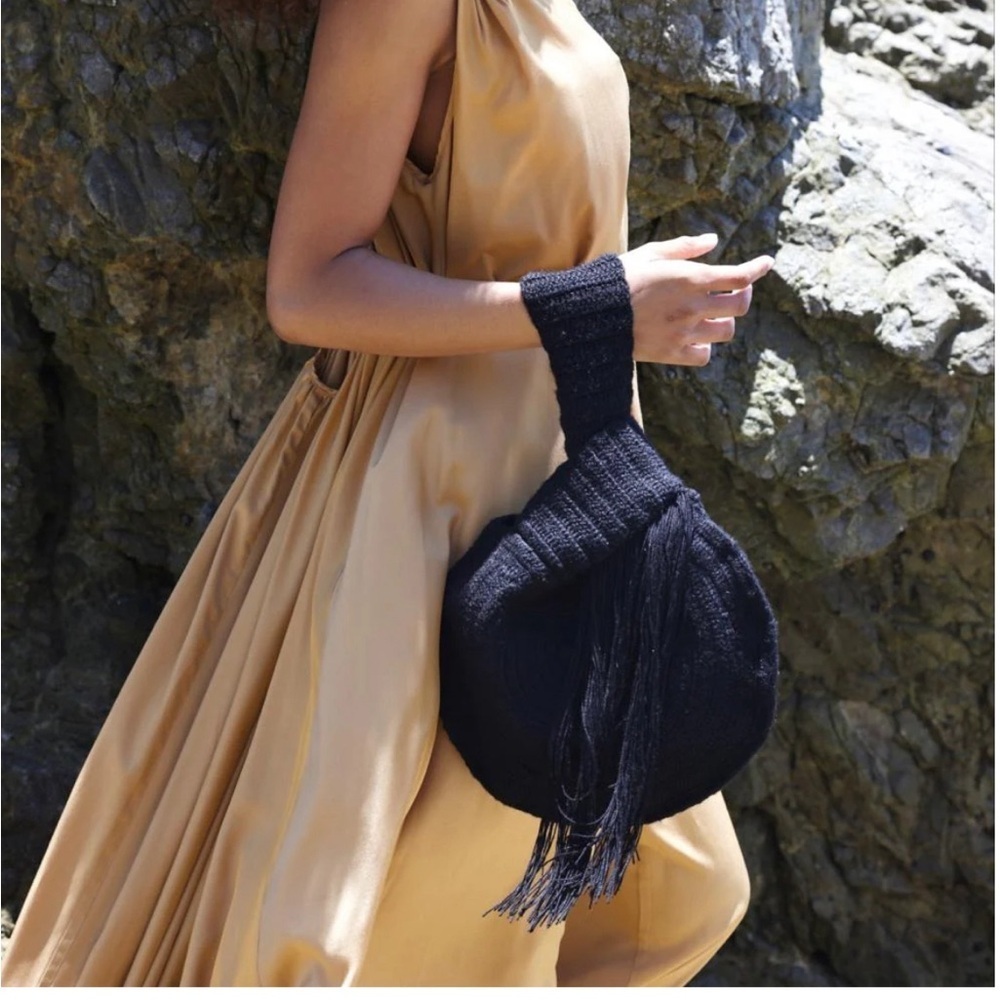 New! Soraya Hennessy black Fiesta Fringe Pouch